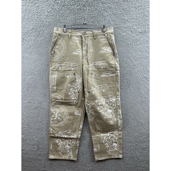 HUF X Toyota Schematic Double Knee Pants Tan Men’s Size 30 - Picture 1 of 3